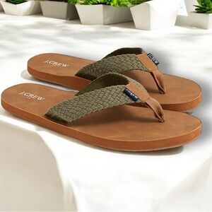 🆕Mens | J.Crew Olive Brown Flip Flops
